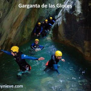 barranquismo en la garganta de las gloces garganta de las gloces, primeros pasillos
