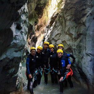 barranquismo en la garganta de las gloces garganta de las gloces, en las profundidades