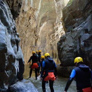 barranquismo en la garganta de las gloces garganta de las gloces, en las profundidades