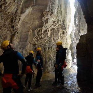 barranquismo en la garganta de las gloces garganta de las gloces, en las profundidades