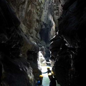 barranquismo en la garganta de las gloces barranco de las gloces, en las profundidades