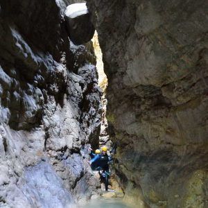 barranquismo en la garganta de las gloces garganta de las gloces, en las profundidades