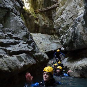 barranquismo en la garganta de las gloces garganta de las gloces, en las profundidades