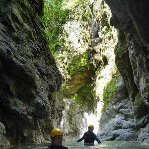 barranquismo en la garganta de las gloces garganta de las gloces, en las profundidades
