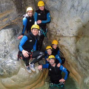 barranquismo en la garganta de las gloces posamos