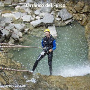 Barranquismo en el furco segundo rapel en el barranco del furco