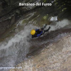 Barranquismo en el furco el gran tobogan del barranco del furco