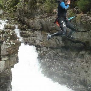 barranco del viandico barranquismo en el viandico, segundo salto, 8 metros