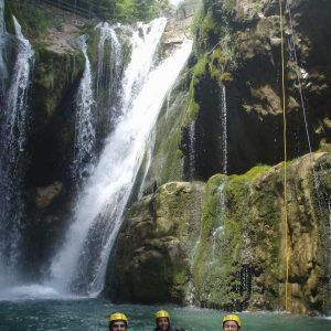 barranco del viandico rapel del viandico visto desde abajo