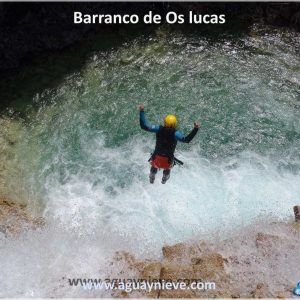 Barranco Os Lucas, salto o tobogan Barranco Os Lucas, salto o tobogan