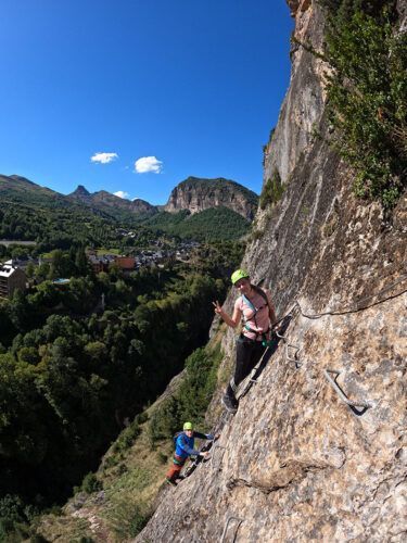 Via ferrata del Escuacho en Escarrilla en el Valle de Tena